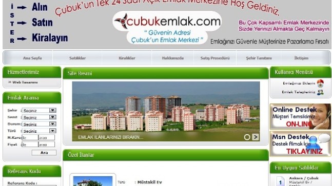 Çubuk Emlak Sitesi Açıldı